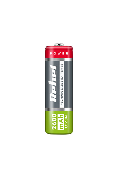 Rebel Acumulatori AA, 2600 mAh, Ni-MH, 1,2V, 4 bucăți/pachet, R6