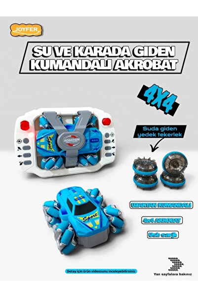 Joyfer Suda Ve Karada Gidebilen Şarjlı 2.4 Ghz Yedek Tekerlekli Kumandalı Min...