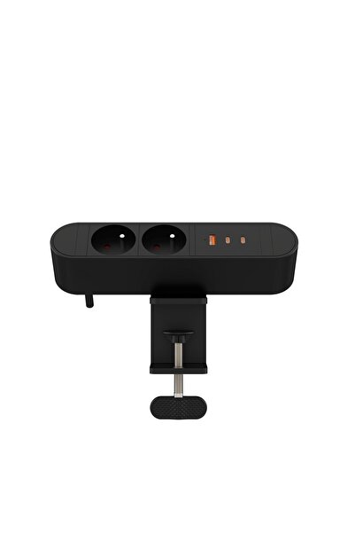 MicroConnect Priză multiplă de birou, 2 prize franceze, 1 x USB-A, 2 x USB-C,...