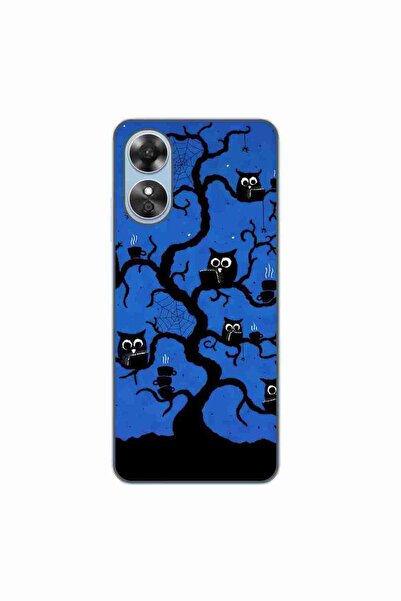OEM Husa compatibila cu Oppo A17 Silicon Gel Tpu Model Halloween Tree Owls