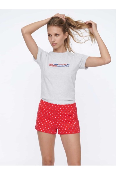 Coredra Νέα Υόρκη Αθλητικά Είδη - Κανονικό T-Shirt - Kar Μελανζέ - C524