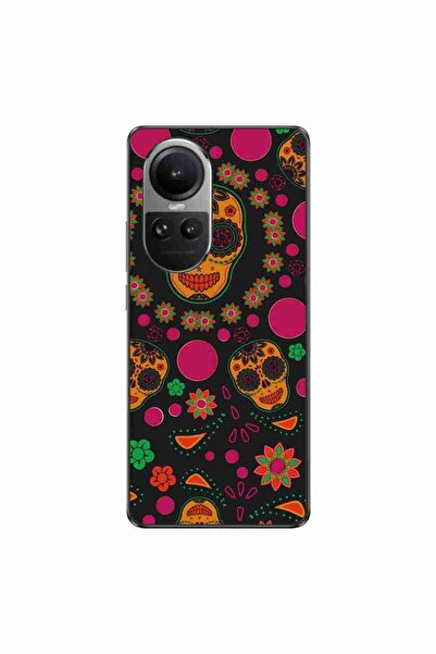 OEM Husa compatibila cu Oppo Reno10 5G Silicon Gel Tpu Model Halloween Floral...