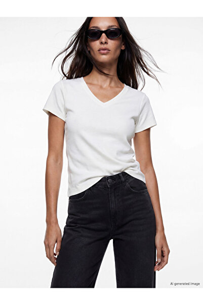 LC Waikiki V-Neck Soft Touch Women's T-Shirt