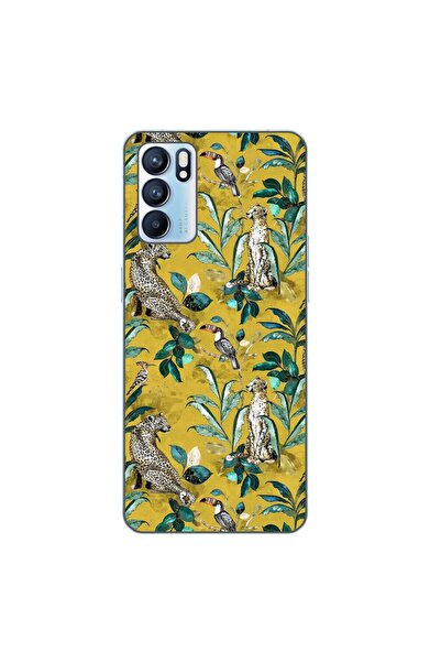 OEM Husa compatibila cu Oppo Reno6 5G Silicon Gel Tpu Model Yellow Jungle Pat...