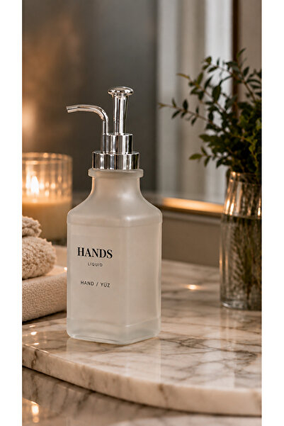 Maloria 1 Pc 500ml Glass Soap Dispenser - Single (2 Pcs with Labels)
