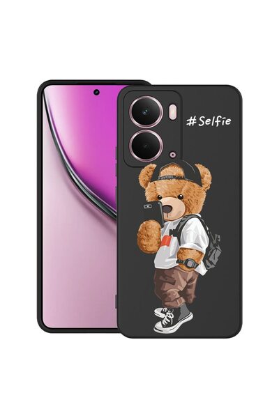 bestcase ¬Æ Husa pentru Realme P3 cu Design Selfie Teddy Bear, TPU Mat Ultra ...