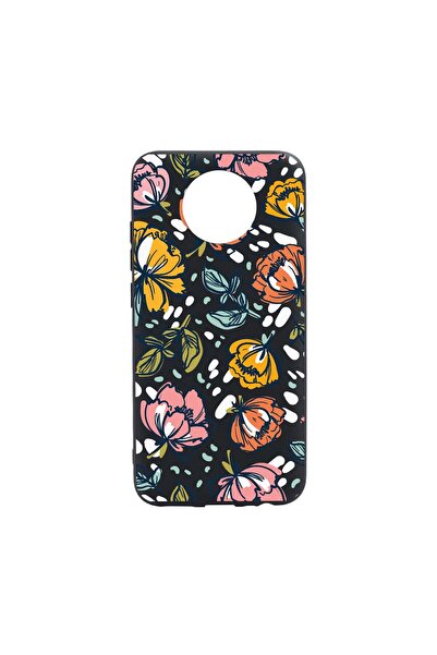 bestcase Силиконов калъф, съвместим с Nokia C10, Цветя - Пастелни цветове, ус...