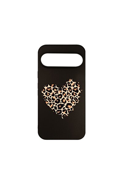 bestcase Θήκη για Google Pixel 9, BestCase® Λεπτή Σιλικόνη 0.8MM, Καρδιά Λεοπ...