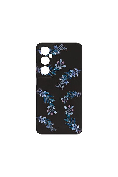 bestcase Λεπτή Θήκη Σιλικόνης 0.8MM, Συμβατή με Realme C65, Μπλε Λουλούδια, Π...