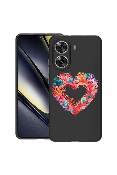 bestcase ¬Æ Husa pentru Poco X7 Pro 5G, Coral Heart, Slim Silicon 0.8MM, Anti...