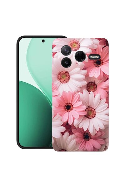 bestcase ¬Æ Husa TPU Ultra Slim Compatibil cu Poco F7 Pro, cu Design Pink Dai...