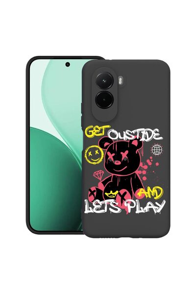 bestcase Υπέρλεπτη Θήκη TPU Συμβατή με Poco M7, με σχέδιο Αρκουδάκι  "Ας παίξ...