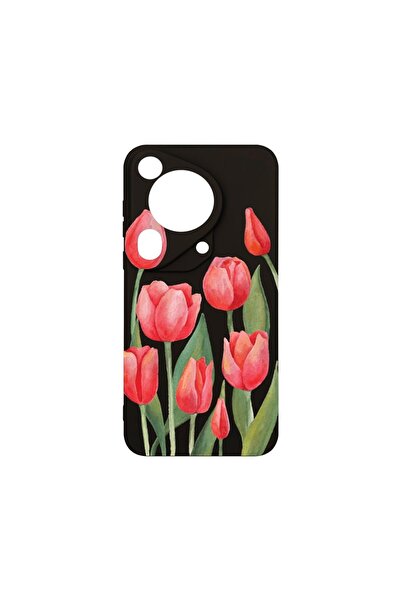 bestcase Премиум силиконов калъф, съвместим с Huawei Pura 70 Ultra, Червени л...