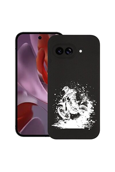 bestcase Калъф за Google Pixel 9a, MotoCross, тънък силиконов 0.8ММ, удароуст...