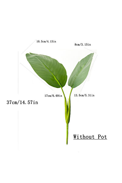 Choice3 37cm 2 Leaves 37/77cm Fake Plant Artificial Banana Tree Tropical Trav...