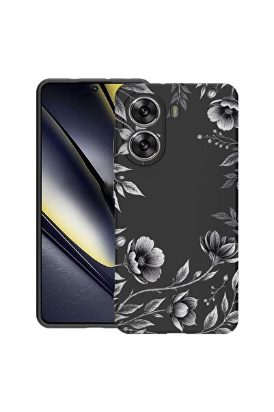 bestcase ¬Æ Husa TPU Ultra Slim Compatibila cu Poco X7 Pro 5G, Black Floral, ...