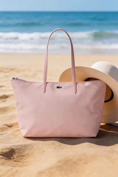 Lacoste Kids Women's Capacity Zipper Handbag Single Shoulder Bag Tote Bag Lar...