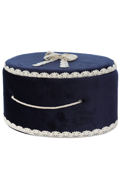 Recostore Velvet Velvet suitcase transport box, navy blue, Recostore®, REC3421