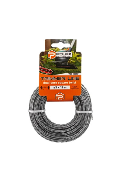 POLAX Fir Trimmer Dual Core Square Twist 3.0mmx15M