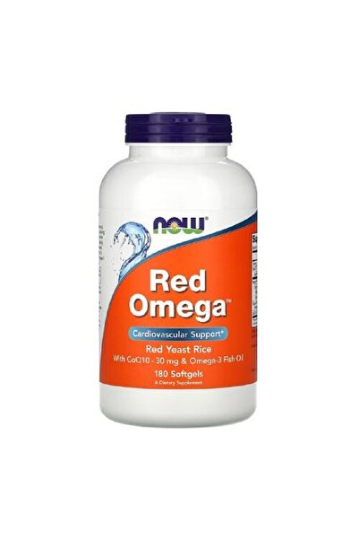 Now Foods Red Omega, Orez cu fermentație roșie cu CoQ10 30 mg 180 capsule moi