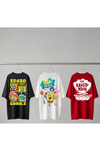 Grafftee Clothing Sponge Bob (Sponge Bob) set od 3 unisex majica sa posebnim ...