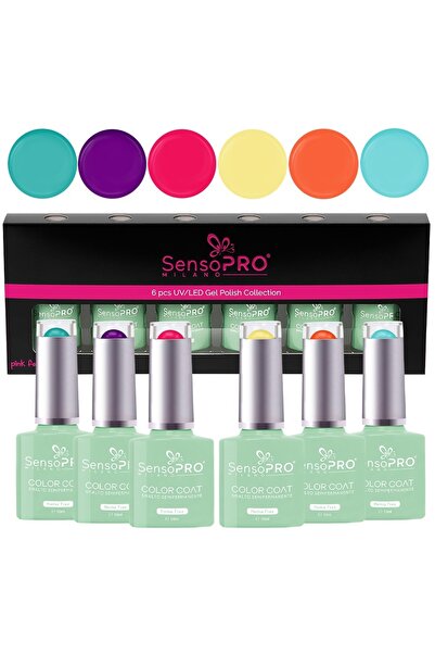 SensoPRO Milano Set de 6 oje semipermanente fără HEMA 10ml SensoPRO Milano, C...