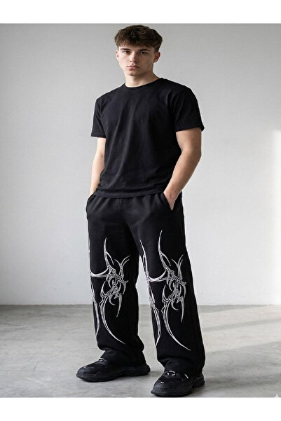 ZAVIXO Men's Wide Leg 100% Cotton Trousers Comfortable Casual Style