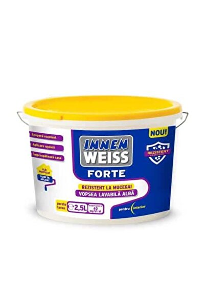WEISS Vopsea lavabilă pentru interior, Forte 2.5 L, alb interior / EXT5831005