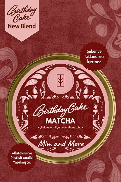 Mim and More Birthday Cake Matcha - Matcha with Strawberry and Vanilla Flavor...