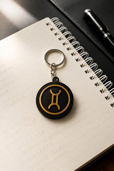 novaPrint Gemini Zodiac Sign Keychain – Minimalist Zodiac Themed Keychain