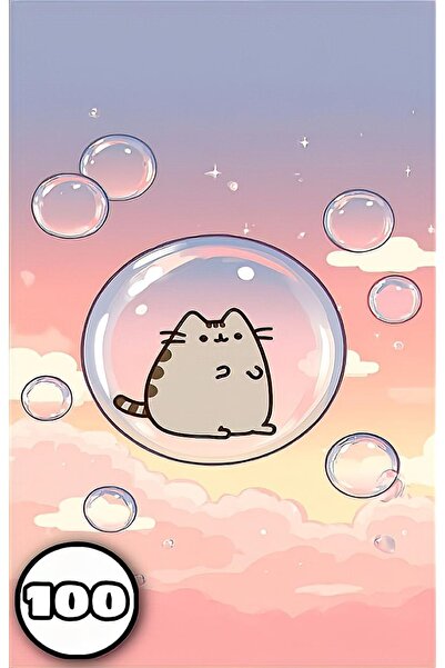 Pusheen Carte de colorat, 100 de ilustratii , A4