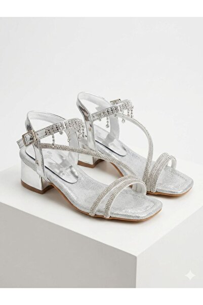 Görkem bebe ayakkabı ve tekstil Girls' Stone-Detail Evening Dress Heelled Shoes