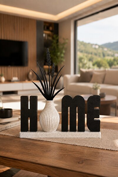 Modern HOME Dekoratif Biblo Vazo Seti 3D Baskı Mermer Desenli 24x11 cm
