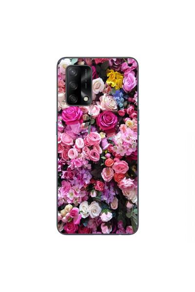 OEM Husa compatibila cu Oppo A74 4G Silicon Gel Tpu Model Trandafiri Roz