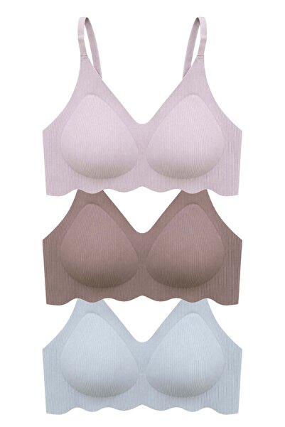 Cottonhill Seamless Bra - Elara |   Laser Cut Wire Free Thin Wick Textured Se...