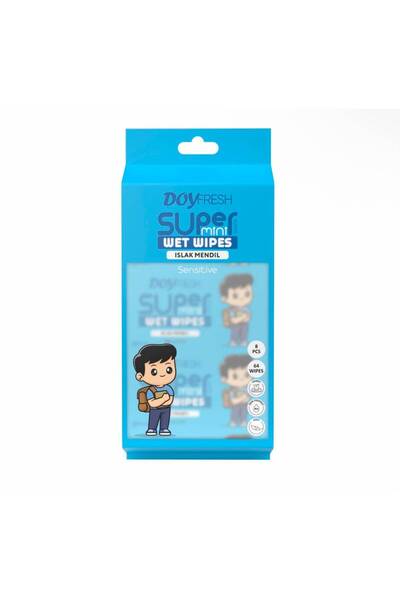 DOYFRESh MINI BLUE șervețele umede de buzunar 8x8 bucăți