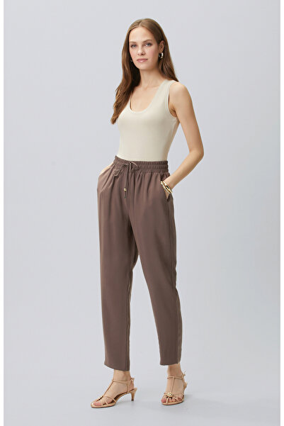 Network Kahverengi Beli Lastikli Basic Diyagonal Jogger