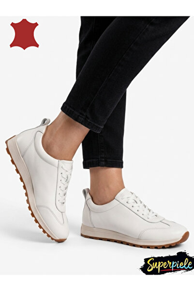 ANGEL BLUE Classic women's sneakers made of natural leather with non-slip sole