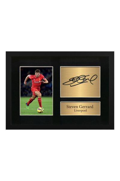 Boomah Accessories Steven Gerrard Liverpool Legend Autograph Framed Poster 21...