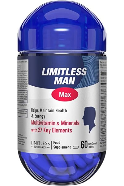 Limitless مان ماكس مكمل غذائي متعدد الفيتامينات للرجال - حديد، فيتامين د، فيت...