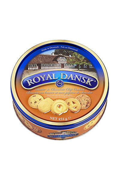 Royal Dansk كوكيز رويال دانسك بزبدة ورقائق الشوكولاتة 12×454 جرام