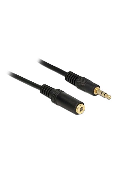 DELOCK Klinkeverl. 3,5mm -> 3,5mm St/Bu 2,00m negru