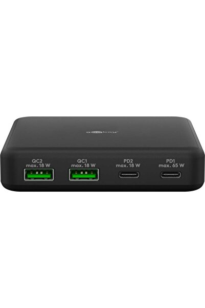 goobay Multiport 4x ≈Încărcător de birou (65 W), negru, 61772