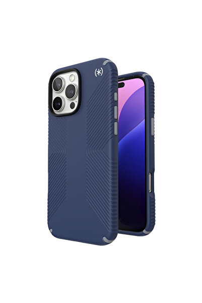 Speck Presidio2 Grip - Husă iPhone 16 Pro Max (Albastru Costier / Gri Prăfuit...