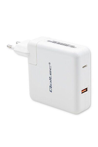 Qoltec Încărcător GaN FAST 108W |   5-20V |   3-4.7A |   USB C |   Bia≈Ça