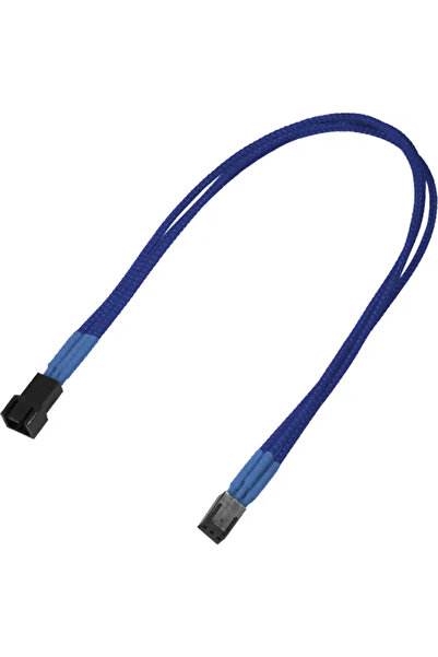 Nanoxia Kabel 3-Pin Verl√§ngerung, 30 cm, Single, blau