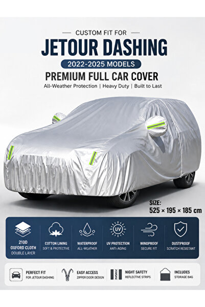 zeetwo Jetour Dashing Car Cover 2022–2025 – Waterproof 210D Oxford Cloth Full...