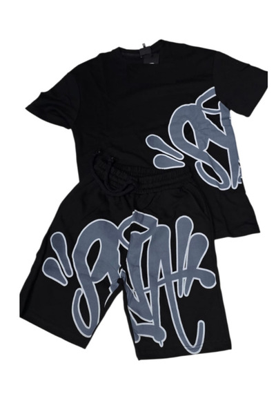 m.baba Yazılı Baskılı T-shirt 3 D Baskılı Tişört Ve Şortlu Takım