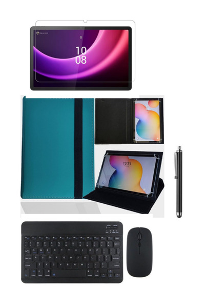 ebulduk Vestel V Tab Z1 A 10.1'' Uyumlu Set Dönerli Standlı Kılıf + Klavye + ...