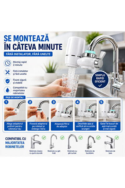 Magazinul reducerilor Kitchen Water Filter with Faucet Mount, Household Water...